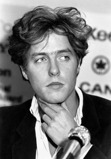 black and white celebrity photo by Lois Siegel of actor Hugh Grant