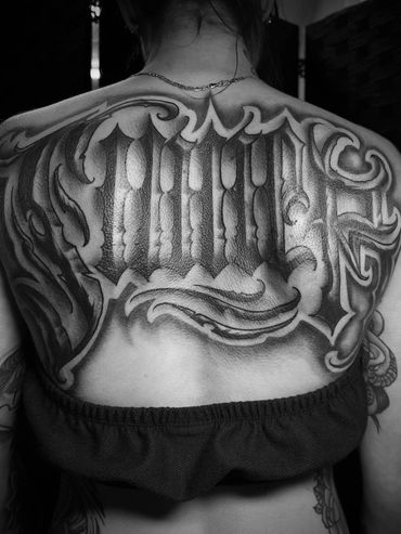 Custom Lettering tattoos