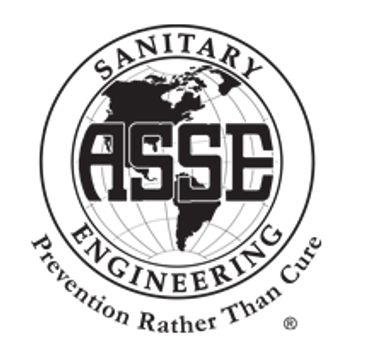 ASSE Sanitary Engineering logo with globe and motto.