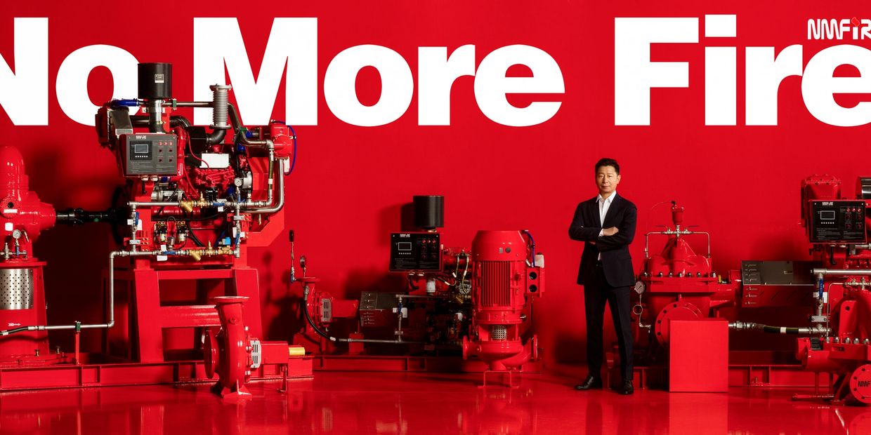 Mr. Weiping Liu (the General Manager of NM Fire), a world-class manufacturer of listed fire pumps.