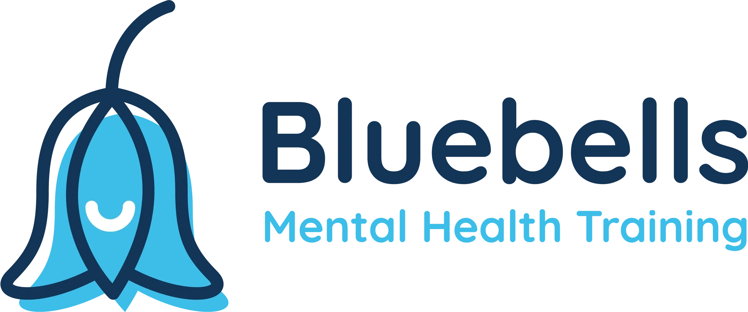 Bluebells mental health training logo. Blue animated bluebell. Bluebells mental health training