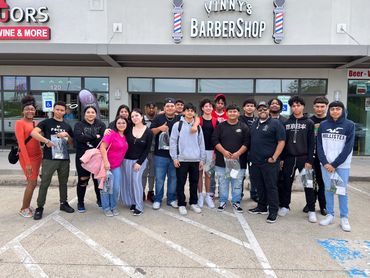 Humble High School Barber/Cosmo Class Visited our Shop