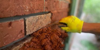 Brick wall repointing and new mortar