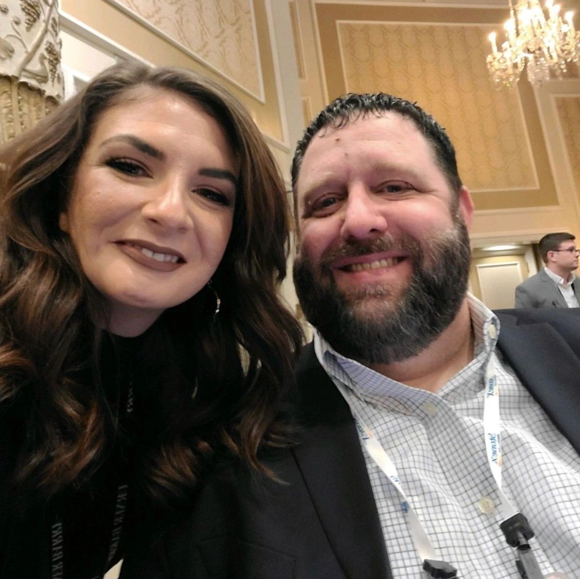 Todd Thurman with podcast host, blogger and protein industry personality, Laura Zinger.