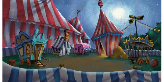 The Circus from Marvin The Tap Dancing Horse digitally painted in Corel Painter.