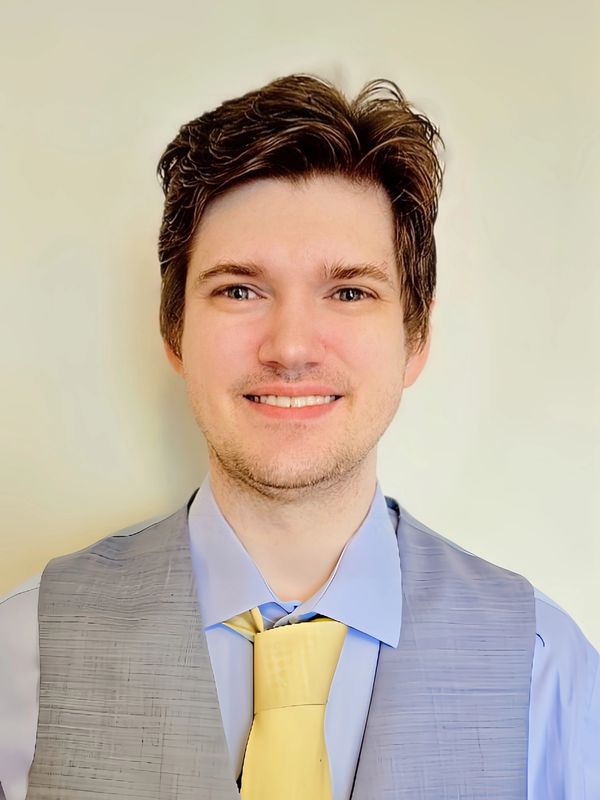 A man in a blue suit