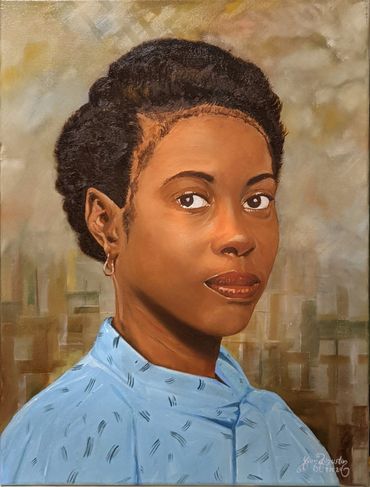 Finished portrait - Female, Size 18X24 Oil on canvas