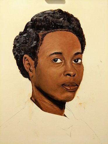 Portrait - Female, Size 18X24 Oil on canvas
