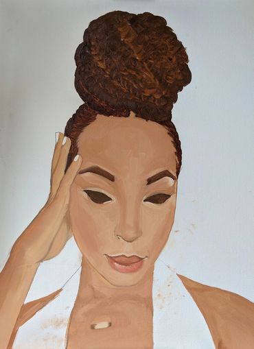 Portrait - Female, Size 18X24 Oil on canvas