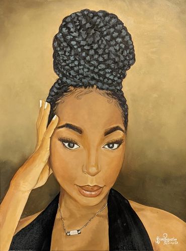 Finished portrait - Female, Size 18X24 Oil on canvas