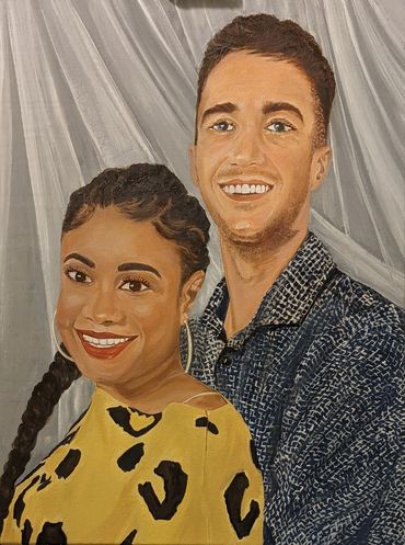 Finished - couple, Size 18X24 Oil on canvas