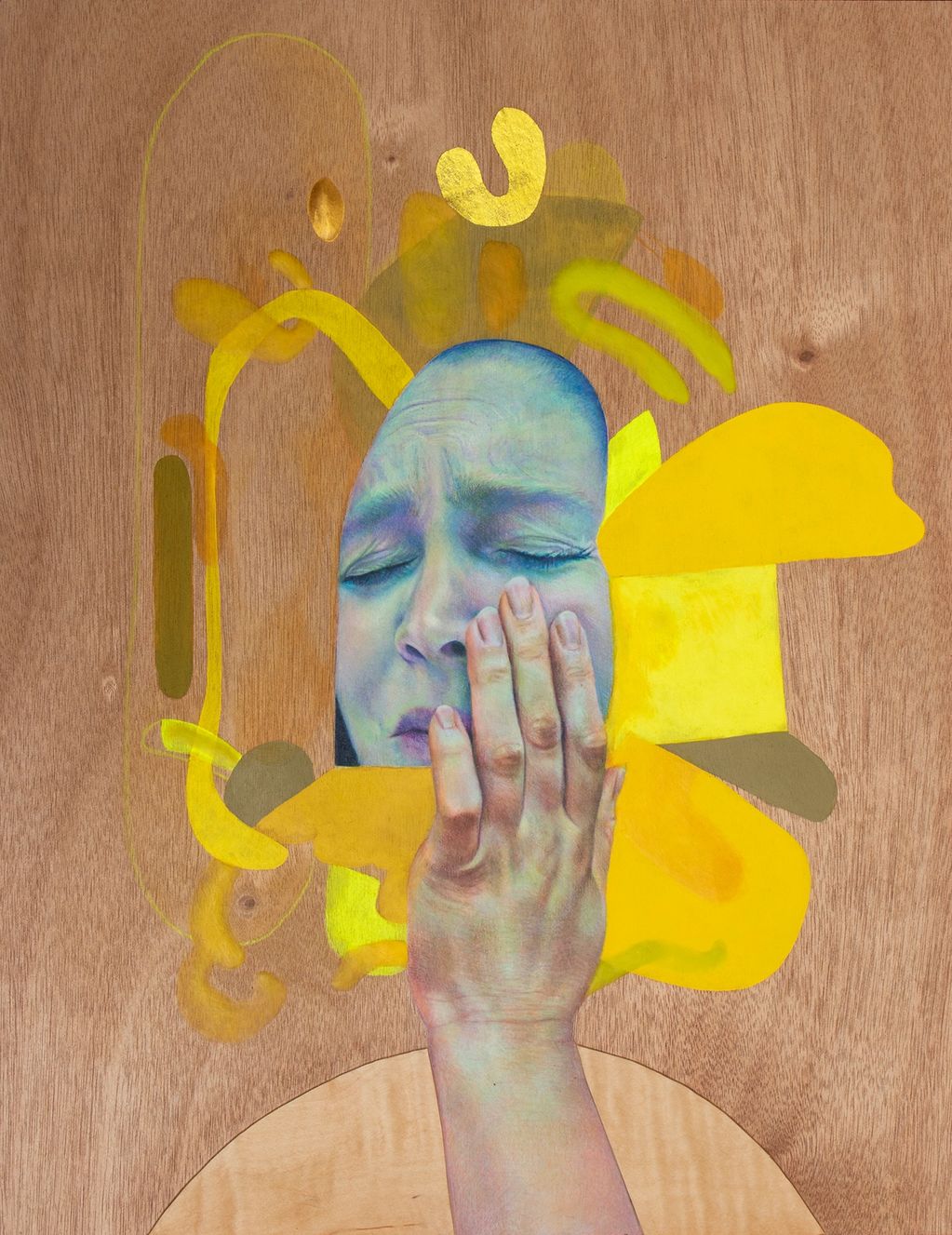 Sehnsucht: The Silly Joy of Sadness
encaustic, color pencil, gouache, wood veneer, 20 x 16in, 2023