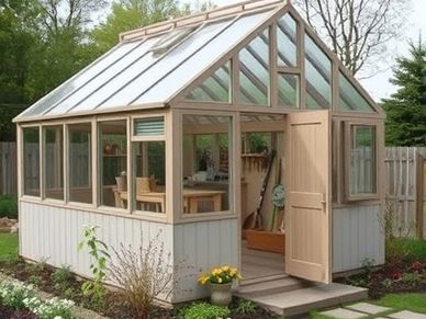 Shed and greenhouse combination