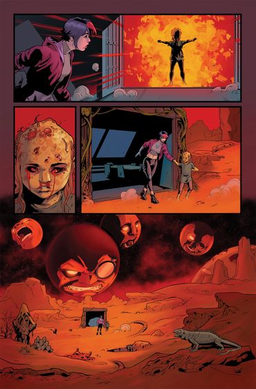 Colored sequential comic page