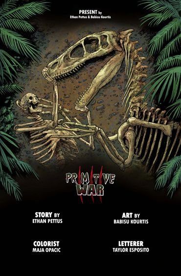 Credits page for Primitive War comic