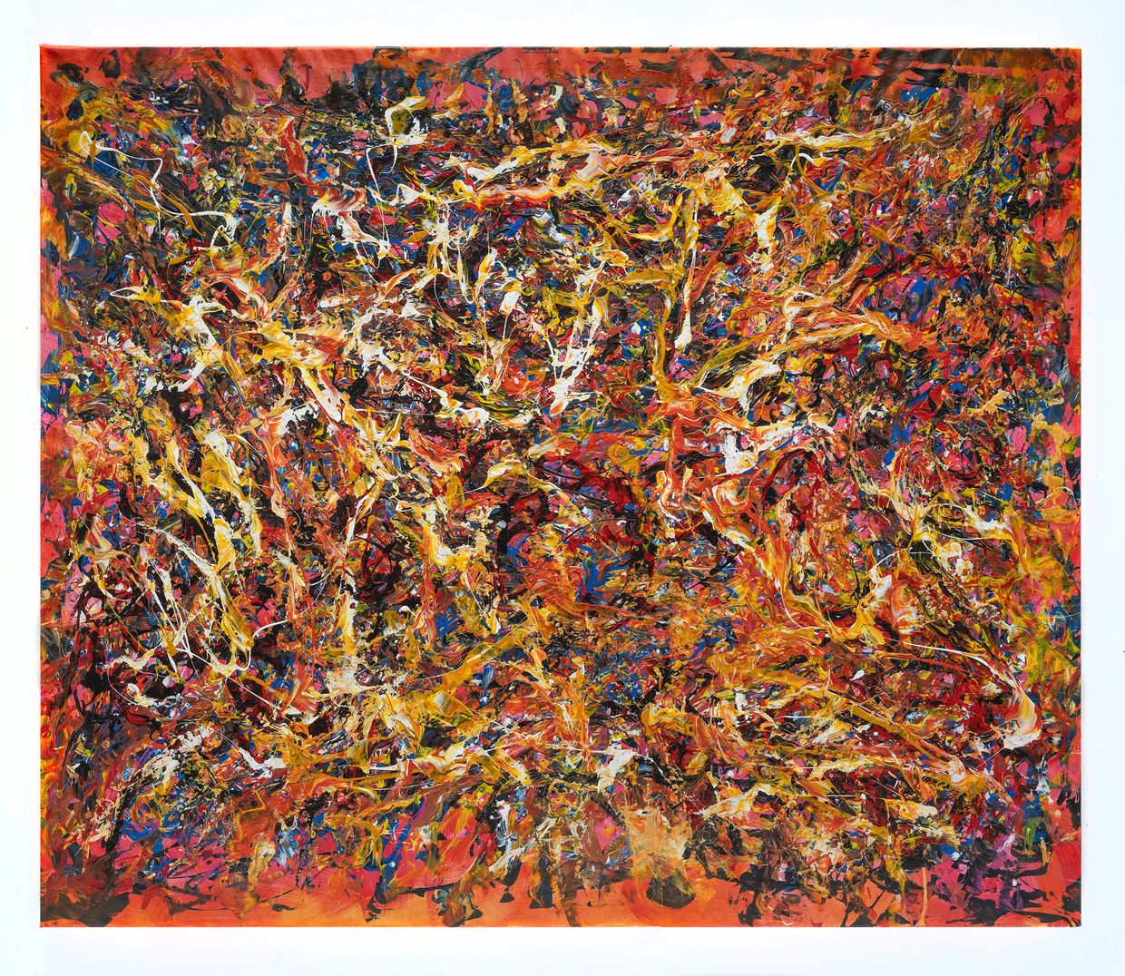 66in x 78in x 2in.
Acrylic on canvas