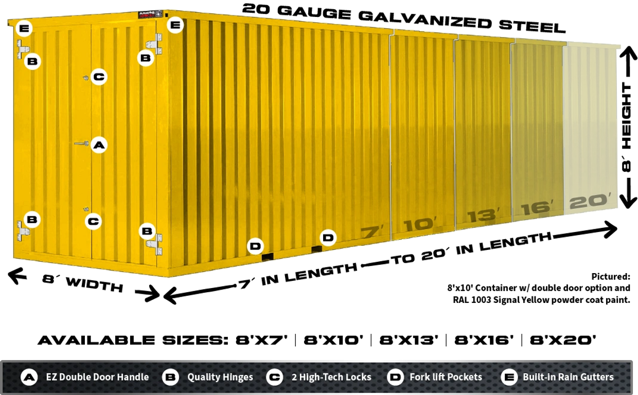 Storage containers in West Virginia, self storage containers near me, flatpack containers.