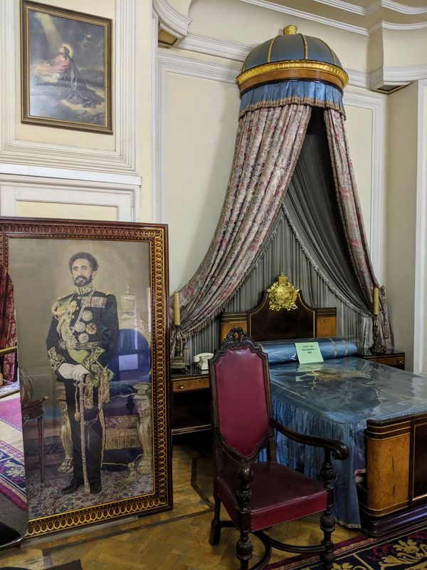 Haile Selassie bedroom in Addis Ababa Museum Ethiopia