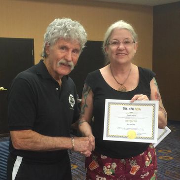 Photo by Barbara Marville-Kelly 
With Grand Master Dennis Kelly, March 20, 2016.