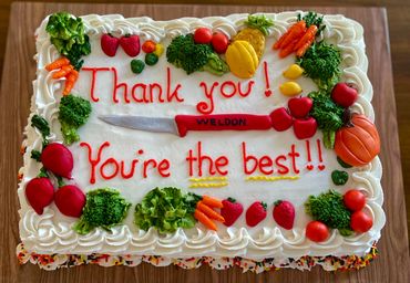Vegetable Carver Appreciation Cake