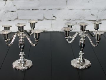 silver candelabra rental