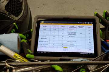 Paintless Dent App for estimates and billings on my tablet