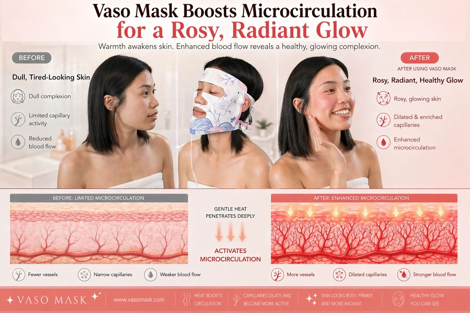 Before and after with Vaso Mask