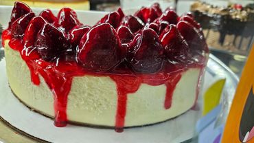 Photo Of Delicious Strawberry Cheesecake