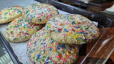 Photo Of Delicious Large Sprinkle Cookies