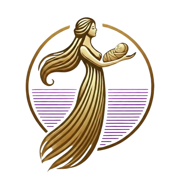 Umai Foundation logo — goddess holding a child, symbol of healing, protection, and creativity