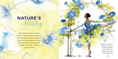 book page with a dancer in arabesque