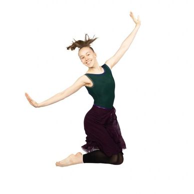 girl jumping with happiness