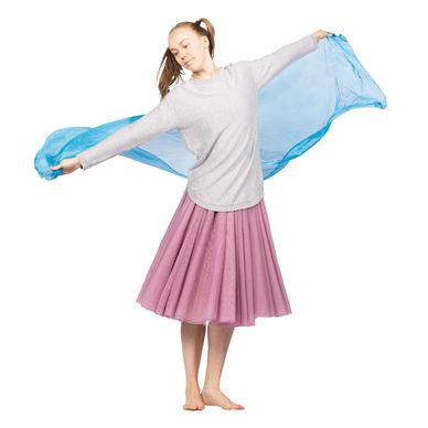 girl dancing with a scarf as butterful wings