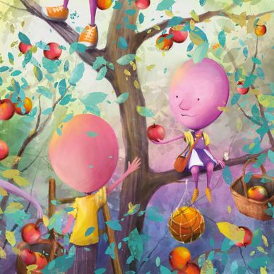 book page - apple picking