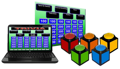 Wireless game show trivia buzzers