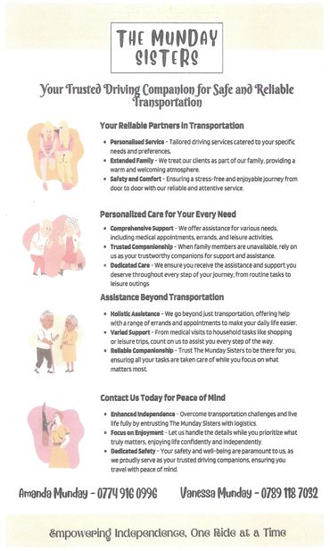 Poster introducing a new bespoke transportation service!