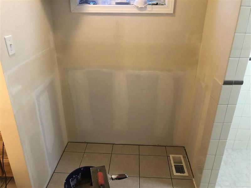 Drywall Installation To Replace Tile