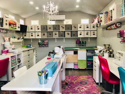 This is our brand new design studio at Camp Giggle Stitch.