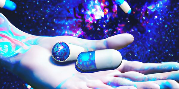 Galactic water elements offering a helping hand of supplements to boost brain health and longevity.