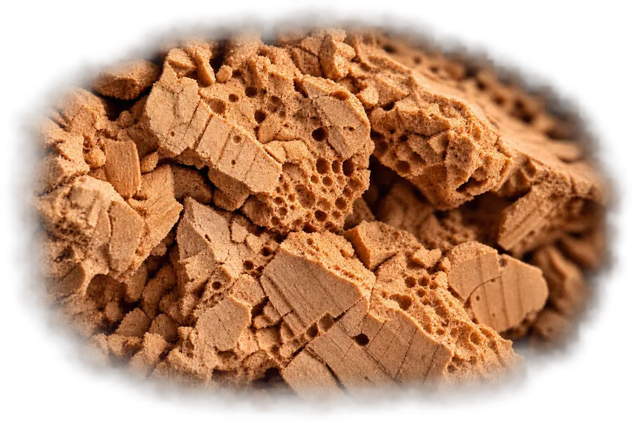 Macro detail of natural cork used as a solid fragrance medium for air care