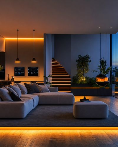 Modern smart home powered by the Best Home Automation Company in Kerala, featuring intelligent light