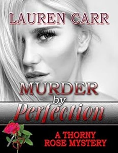 Book cover of a mystery novel titled 'Murder by Perfection' by Lauren Carr.