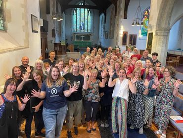 A rehearsal at Barham Church.