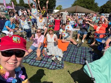 Relaxing at Preston SummerFest, August 2025.