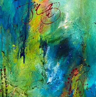 "Transcendence" - 12"x12"x1.5" acrylic on canvas. Unframed. $185 + s/h.