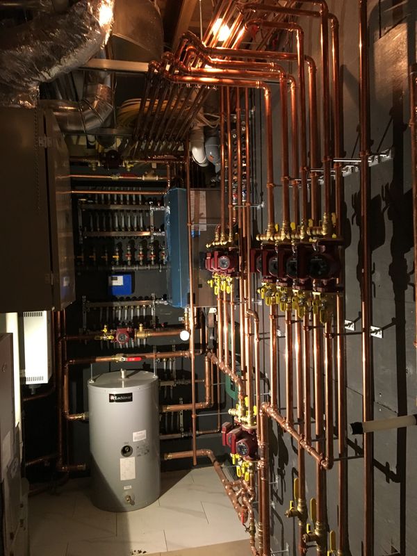 hydronic heating boiler room custom home mechanical system Toronto Ontario York Region