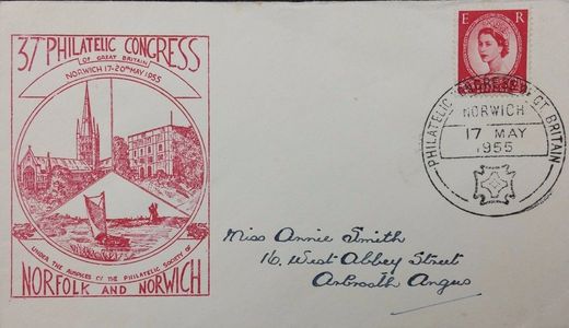 Special Cover (envelope) produced for the Congress and Postmark by a Special Souvenir Handstamp.