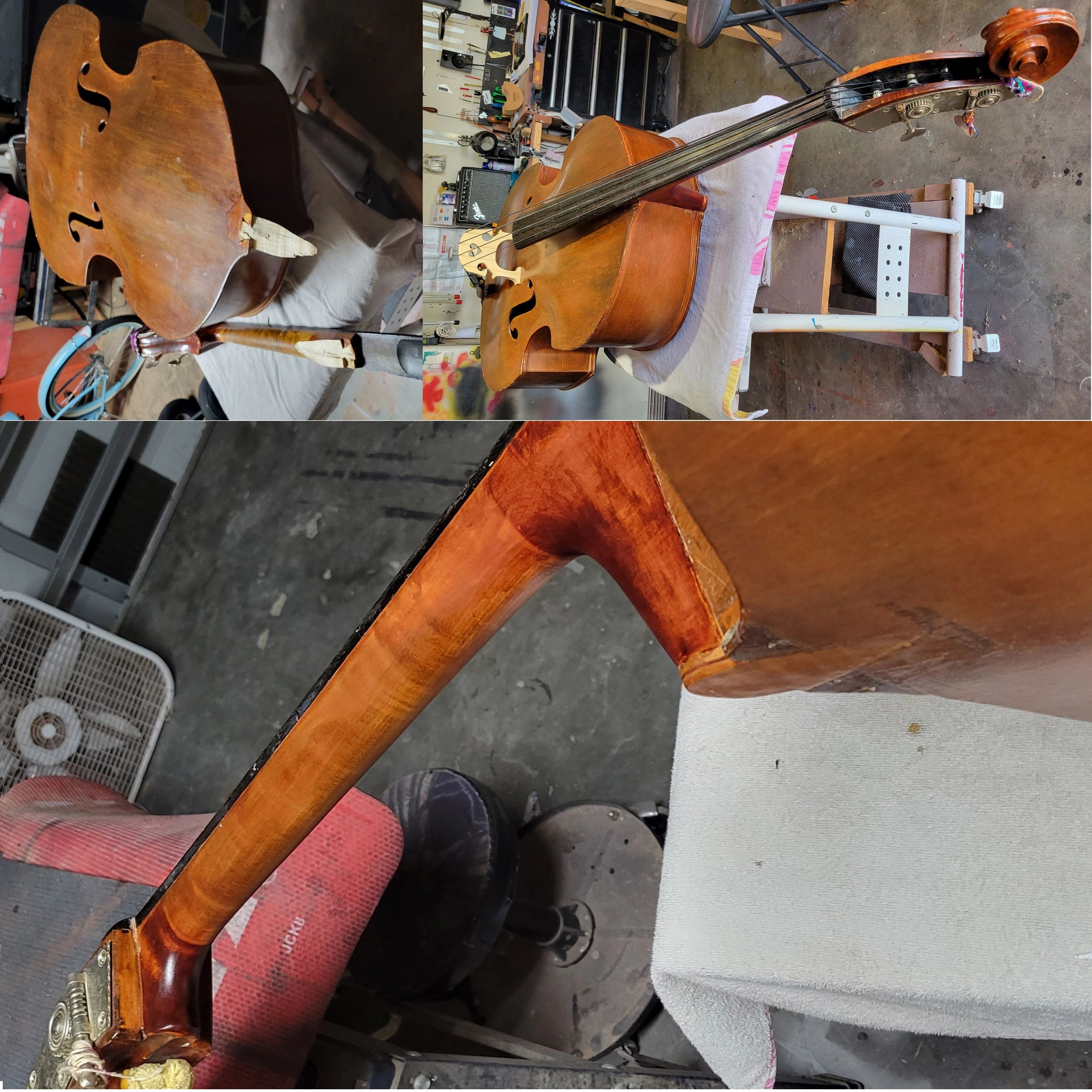 DOUBLE BASS NECK REPAIR