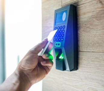 Access controls. Fingerprint and iris scanners. FOB's and swipe cards.