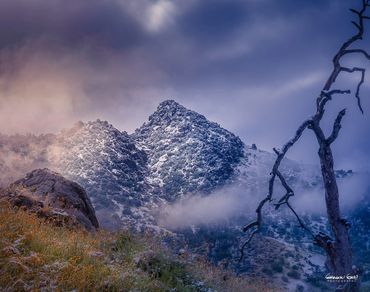Photo of Blossom Peak in Three Rivers CA., after a storm.